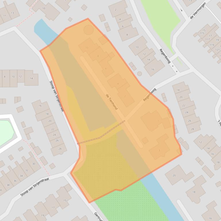 Kaart van postcodegebied 3291GE.