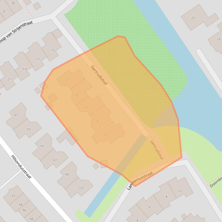 Kaart van postcodegebied 3291GP.