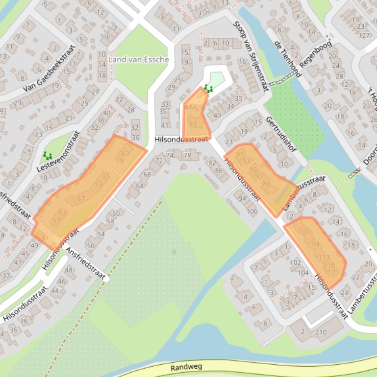 Kaart van postcodegebied 3291HD.