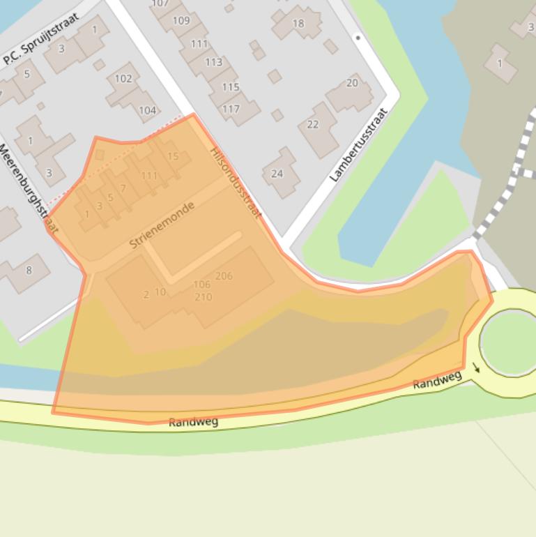 Kaart van postcodegebied 3291HL.