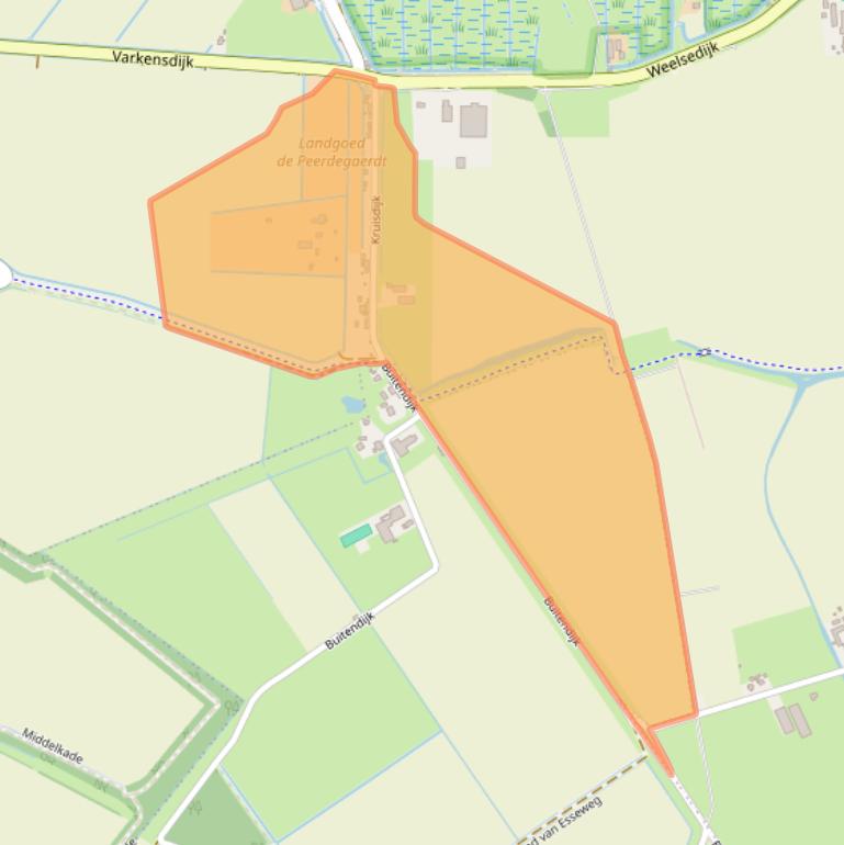 Kaart van postcodegebied 3291LH.