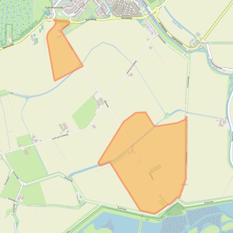 Kaart van postcodegebied 3291LT.