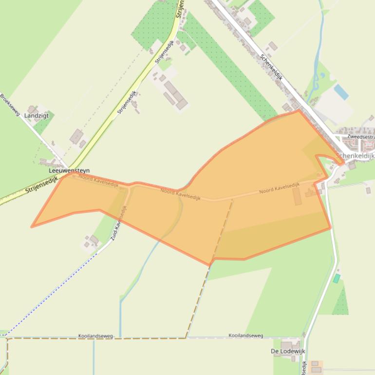 Kaart van postcodegebied 3291LW.