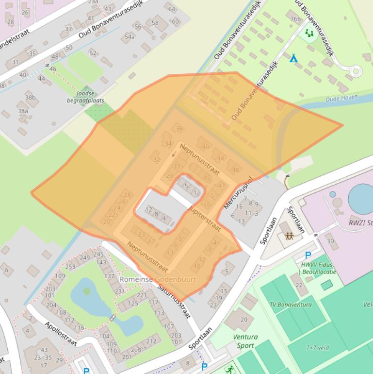 Kaart van postcodegebied 3291RA.