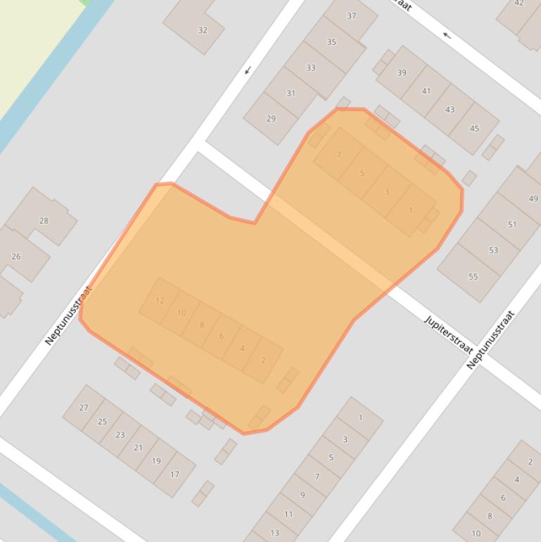 Kaart van postcodegebied 3291RB.