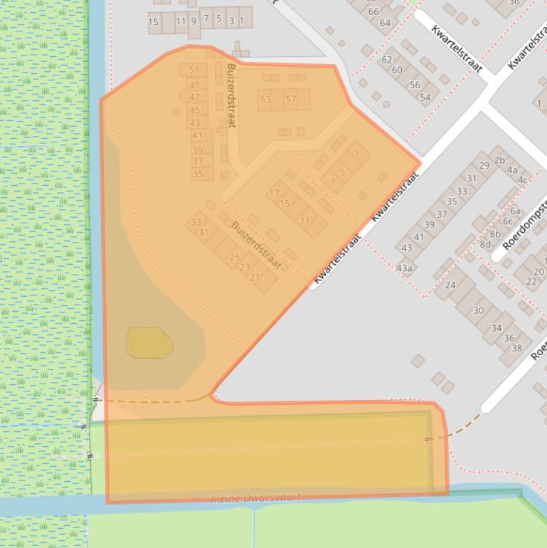 Kaart van postcodegebied 3291SB.