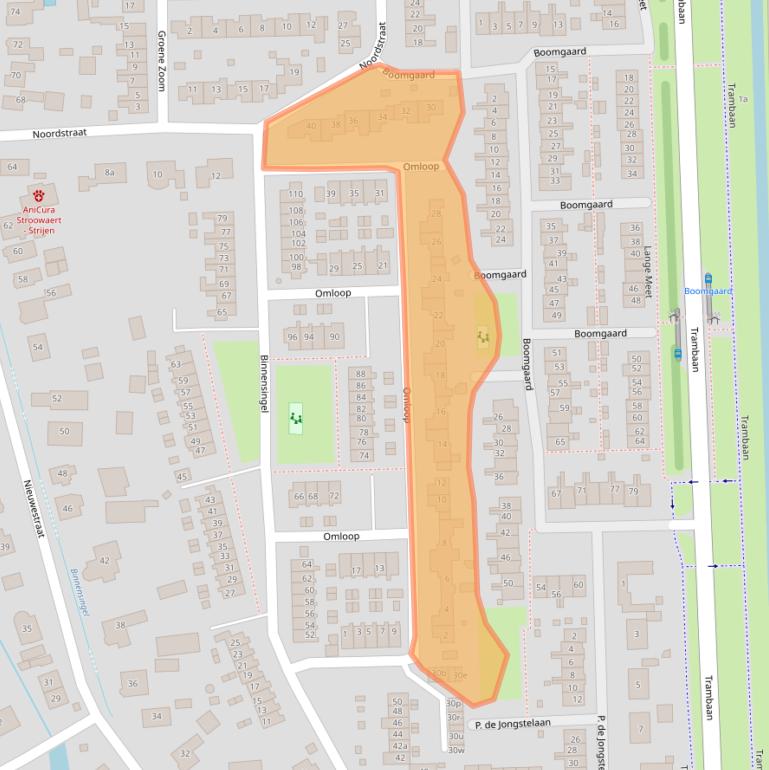 Kaart van postcodegebied 3291TJ.