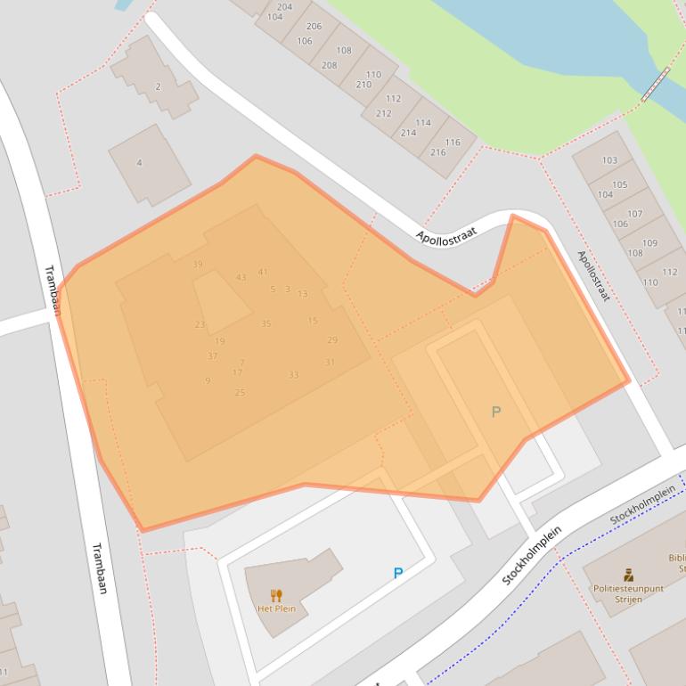 Kaart van postcodegebied 3291TK.