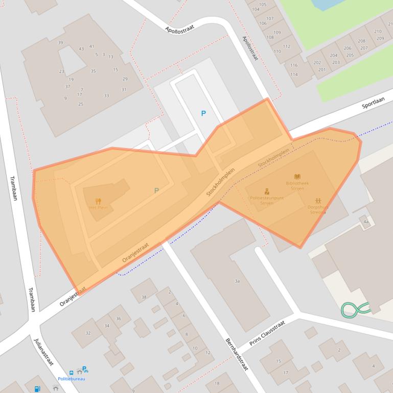 Kaart van postcodegebied 3291TP.