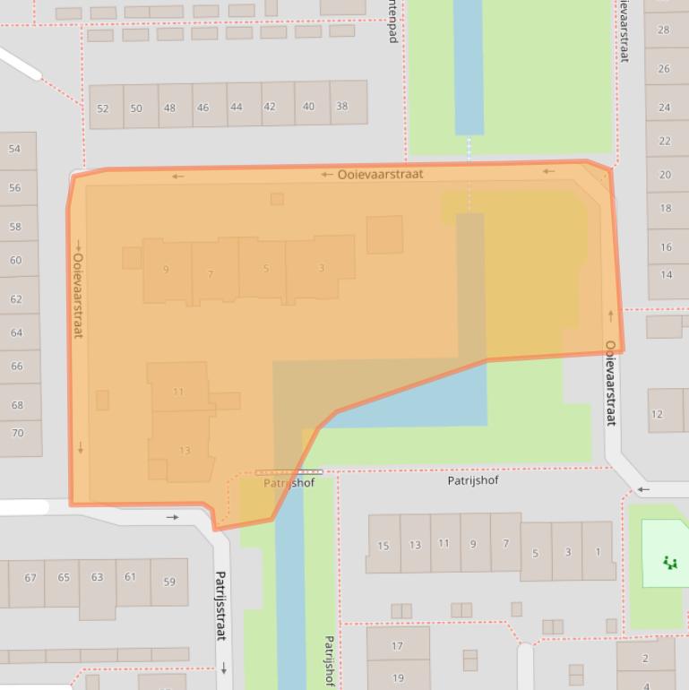 Kaart van postcodegebied 3291XK.