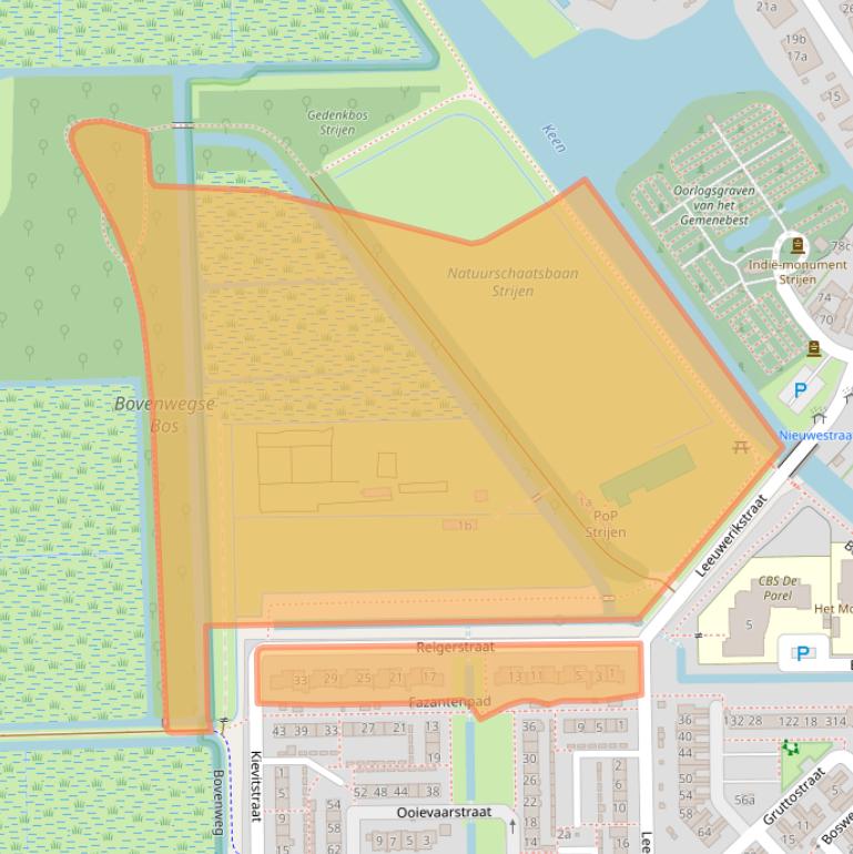 Kaart van postcodegebied 3291XR.