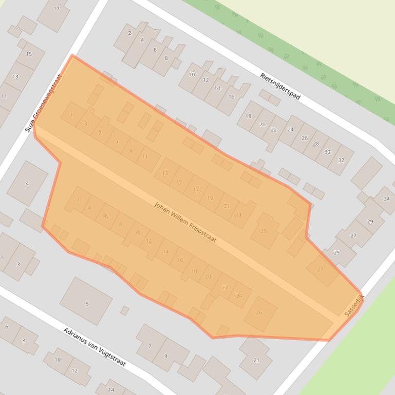 Kaart van postcodegebied 3292AC.