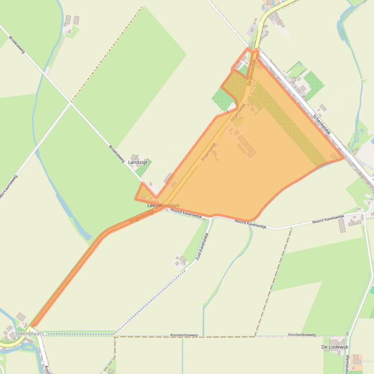 Kaart van postcodegebied 3293LB.