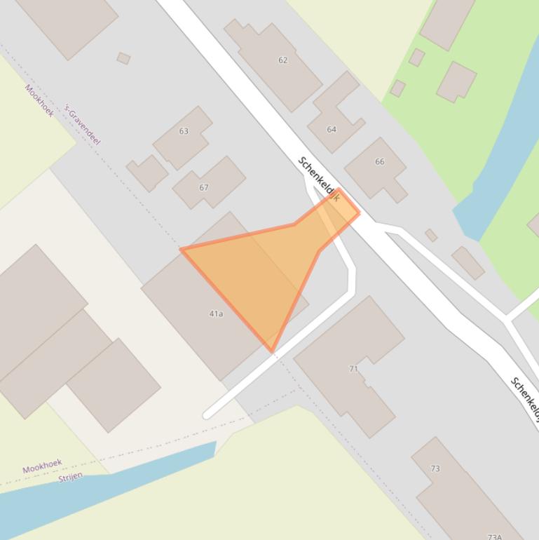 Kaart van postcodegebied 3293LG.