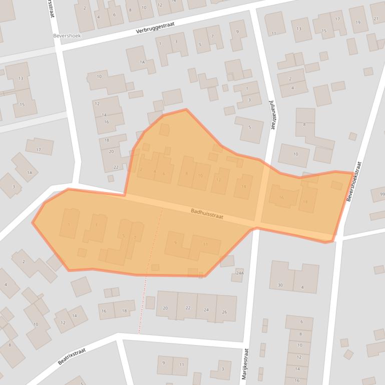 Kaart van postcodegebied 3295AA.