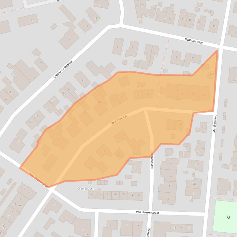 Kaart van postcodegebied 3295AB.