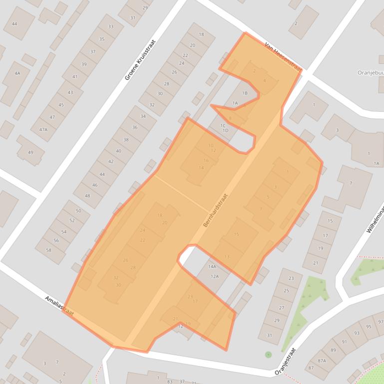 Kaart van postcodegebied 3295AC.
