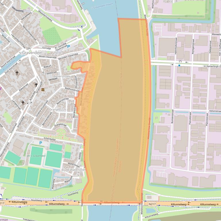 Kaart van postcodegebied 3295AE.