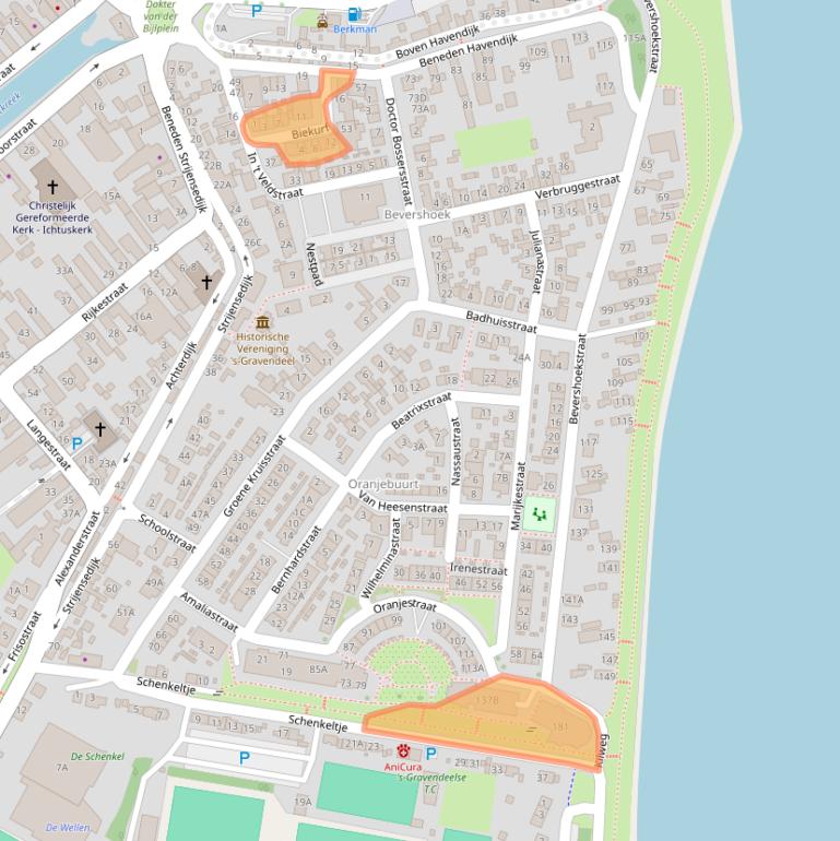 Kaart van postcodegebied 3295AS.