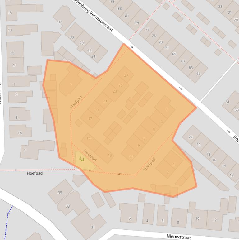 Kaart van postcodegebied 3295BB.