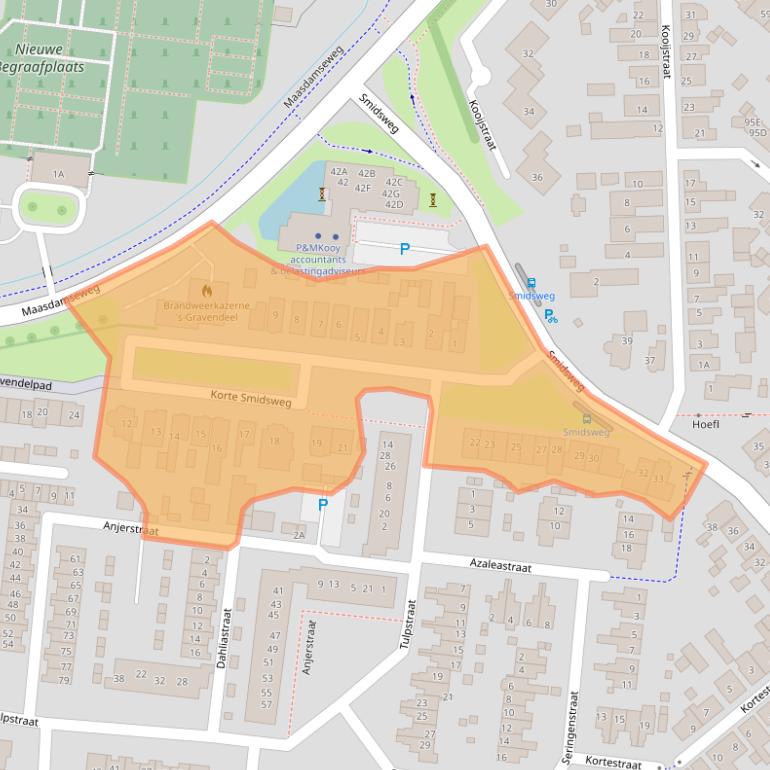 Kaart van postcodegebied 3295BC.