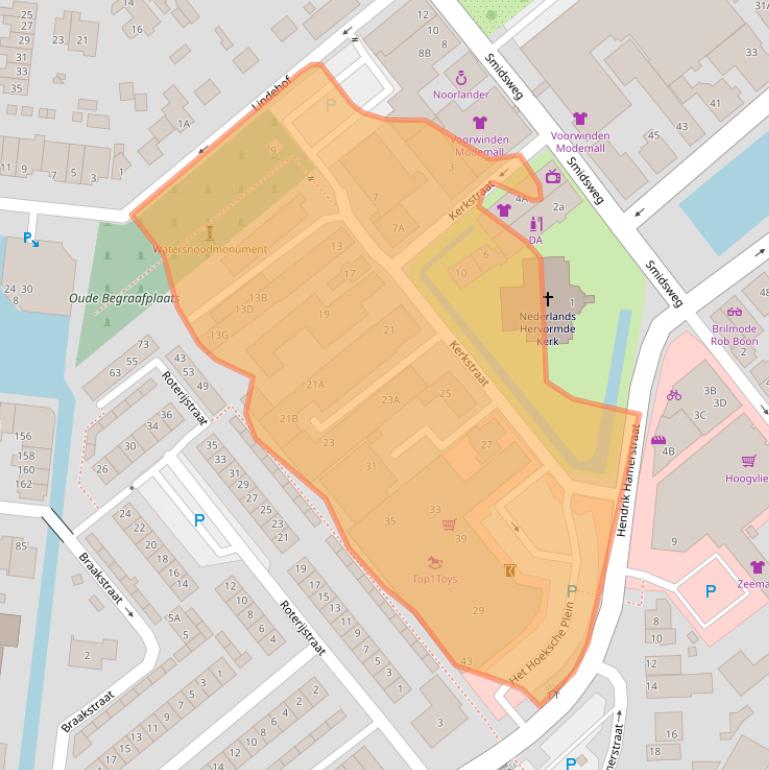 Kaart van postcodegebied 3295BD.