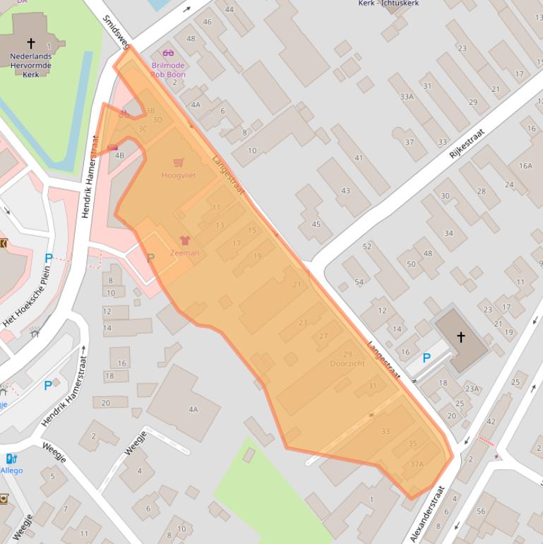 Kaart van postcodegebied 3295BJ.