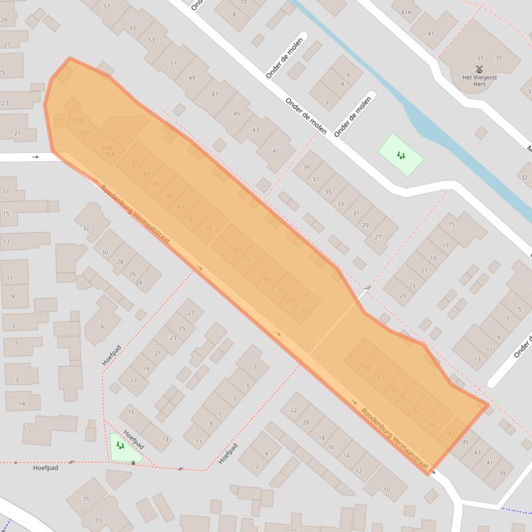 Kaart van postcodegebied 3295BP.