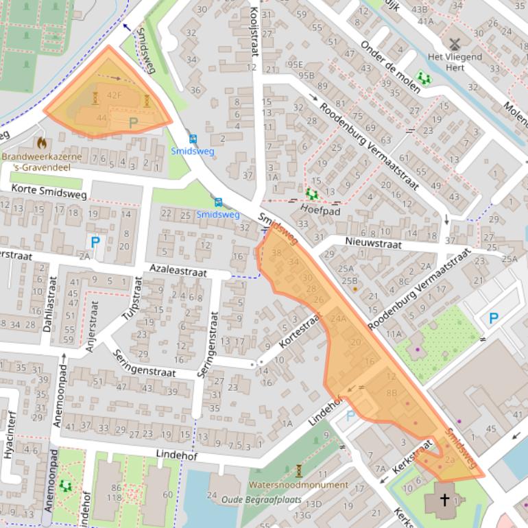 Kaart van postcodegebied 3295BV.