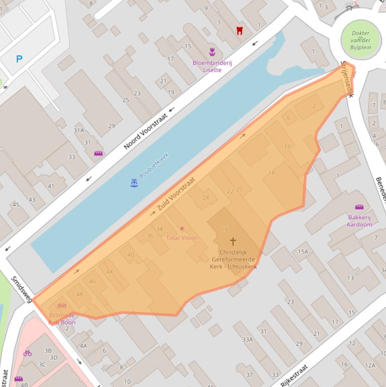 Kaart van postcodegebied 3295BW.