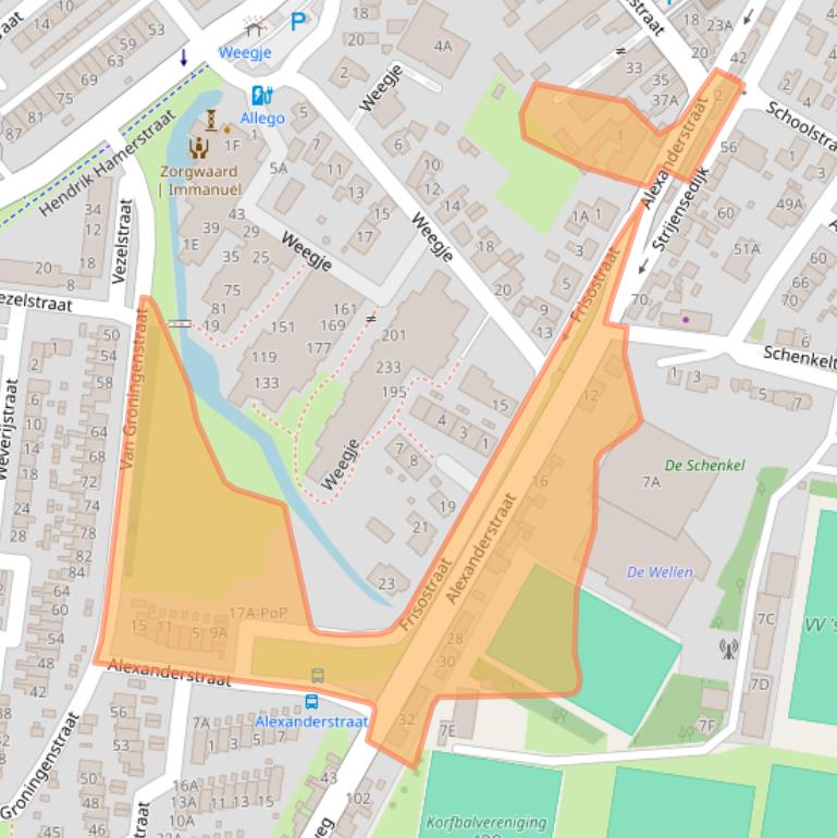 Kaart van postcodegebied 3295CA.