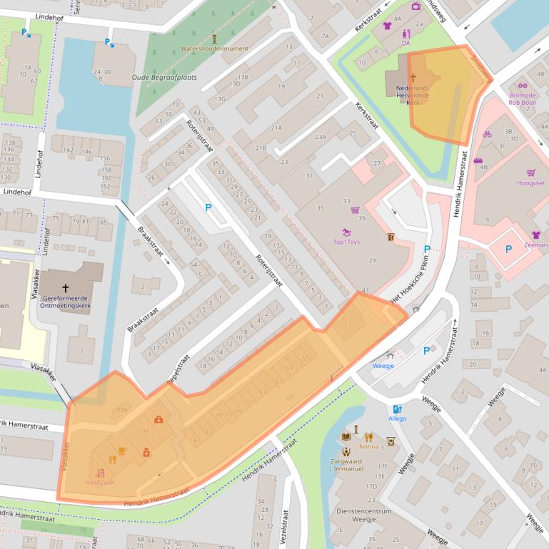 Kaart van postcodegebied 3295CG.
