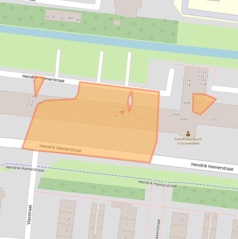 Kaart van postcodegebied 3295CJ.