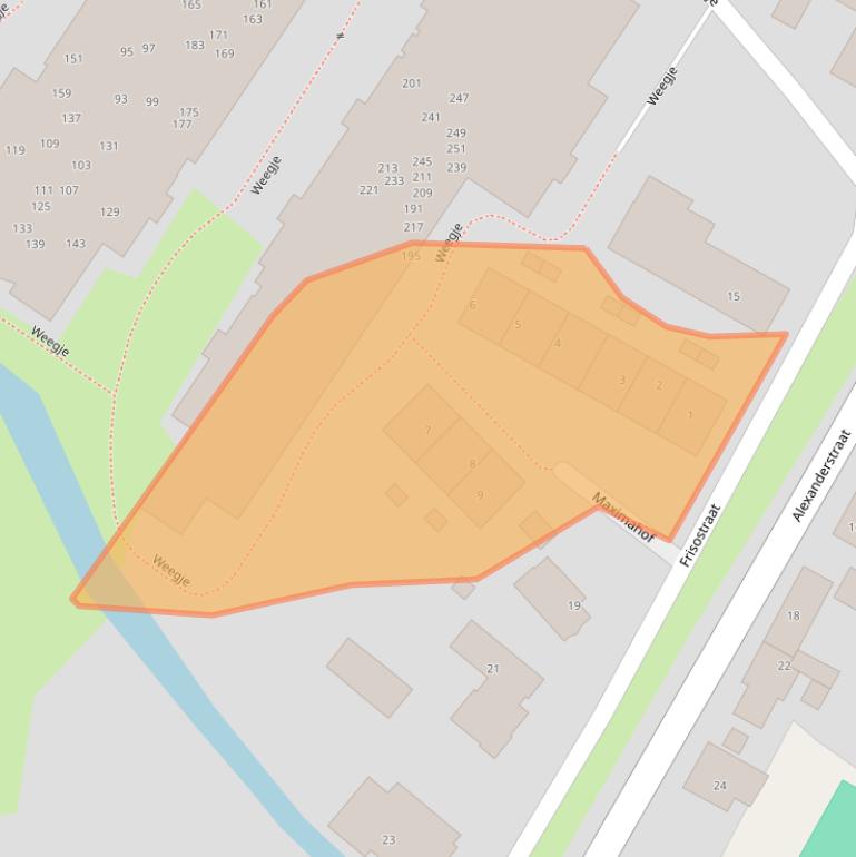 Kaart van postcodegebied 3295CV.