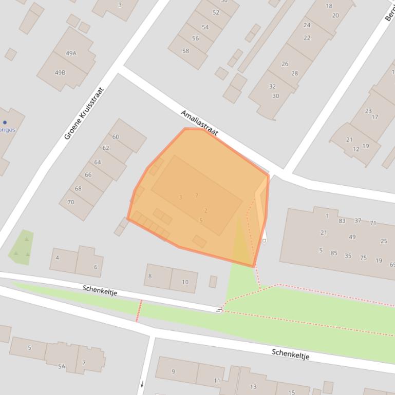 Kaart van postcodegebied 3295DZ.