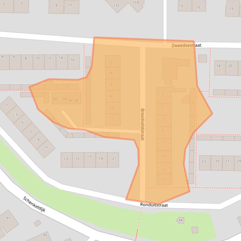 Kaart van postcodegebied 3295EA.