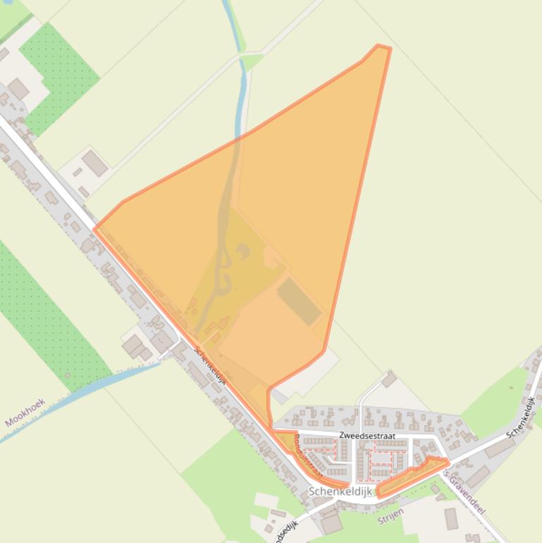 Kaart van postcodegebied 3295EH.