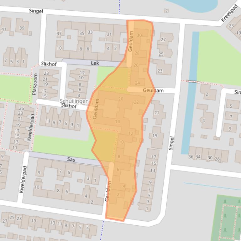 Kaart van postcodegebied 3295GA.