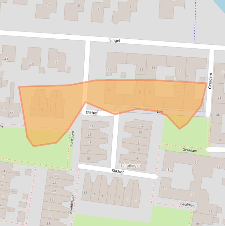 Kaart van postcodegebied 3295GB.