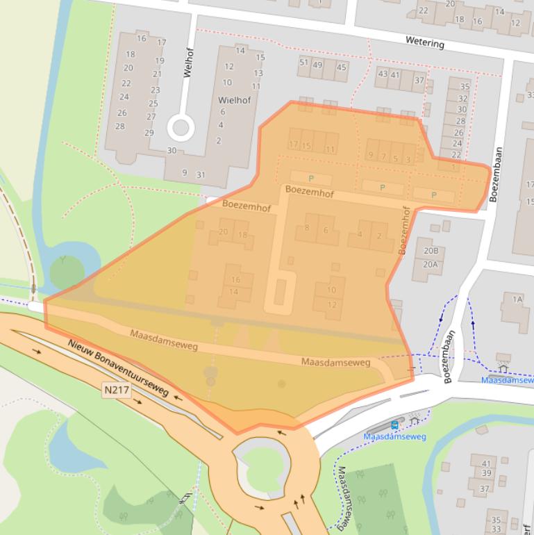 Kaart van postcodegebied 3295GS.