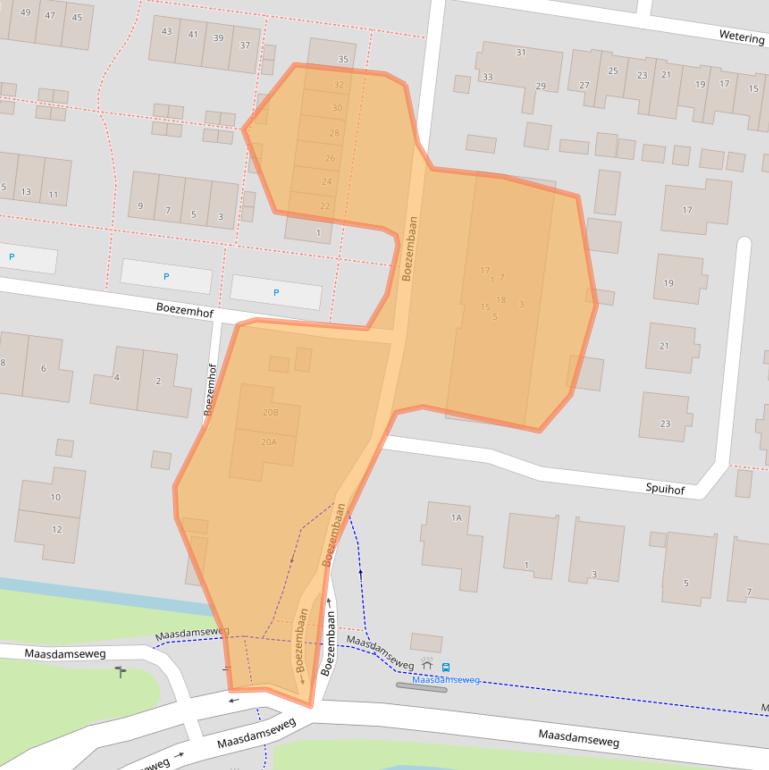 Kaart van postcodegebied 3295GT.