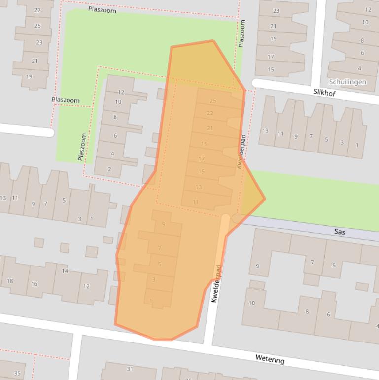 Kaart van postcodegebied 3295GX.