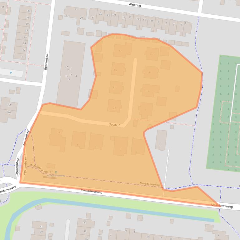 Kaart van postcodegebied 3295HA.