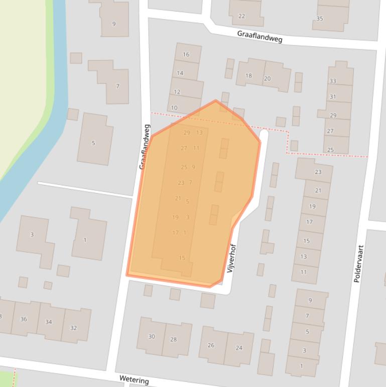 Kaart van postcodegebied 3295HC.