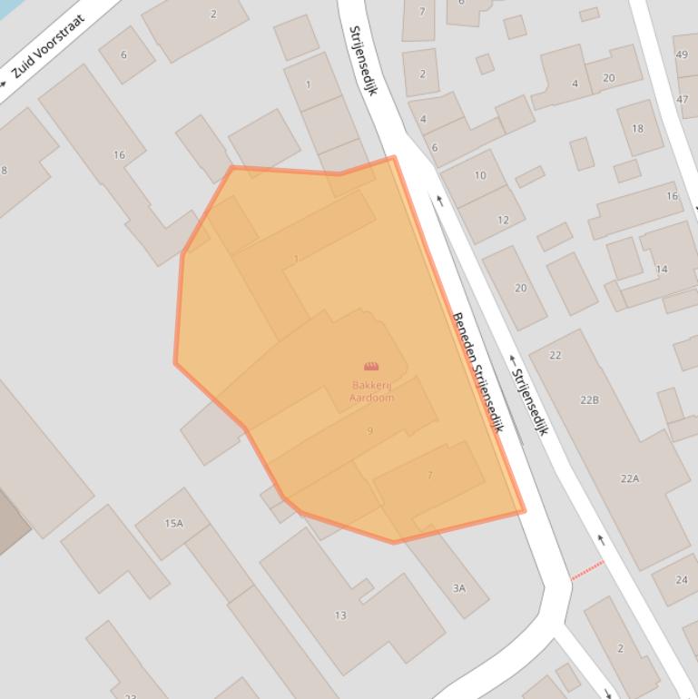 Kaart van postcodegebied 3295KA.