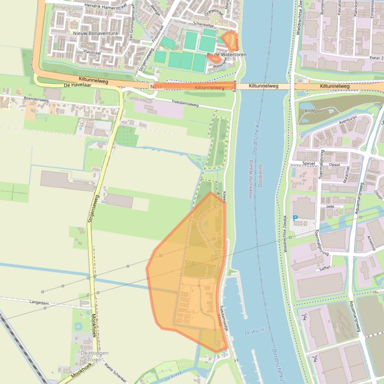 Kaart van postcodegebied 3295KC.