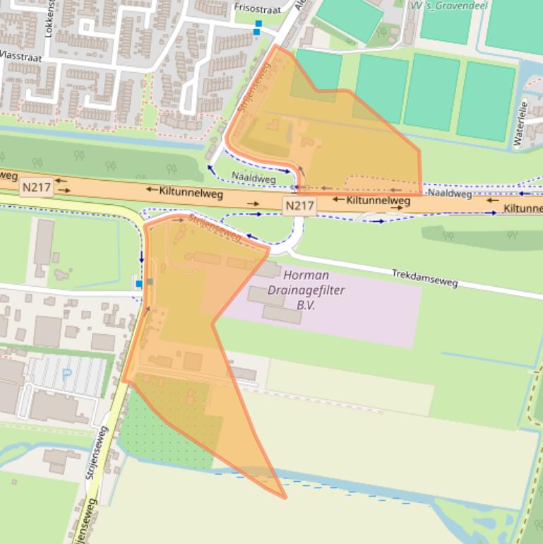 Kaart van postcodegebied 3295KR.