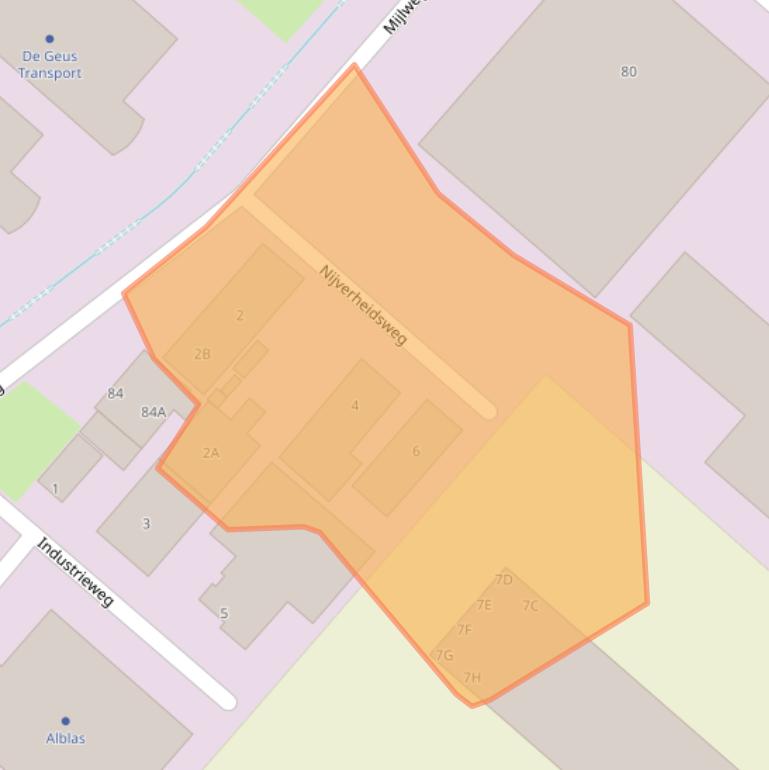 Kaart van postcodegebied 3295KZ.