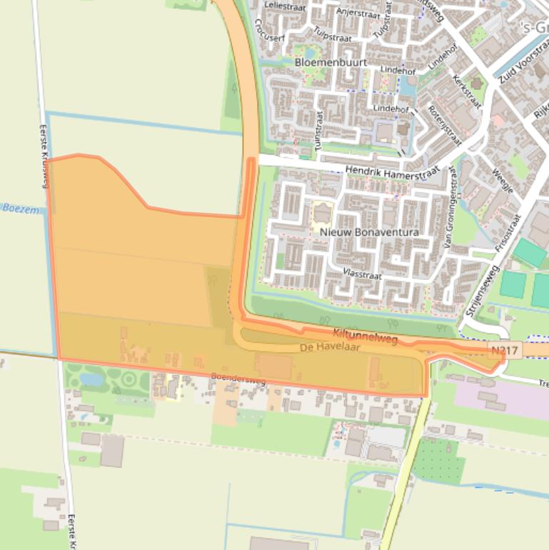 Kaart van postcodegebied 3295LA.