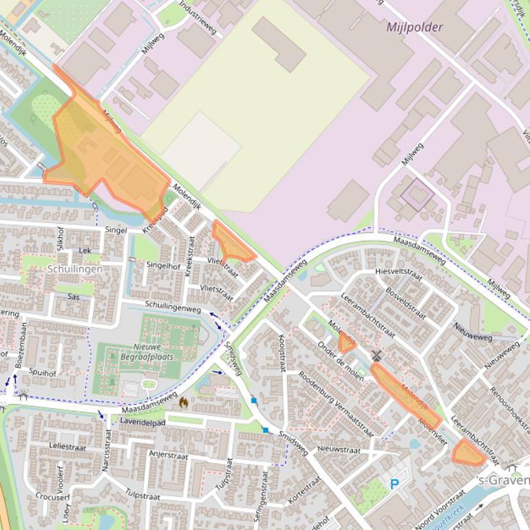 Kaart van postcodegebied 3295LE.